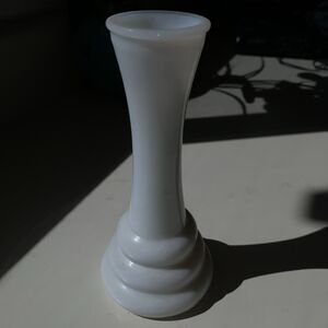 Vintage Milk Glass Beehive Vase 6" Randall White Mid Century Bud Vase